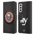 thumbnail image 1 of Head Case Designs Officially Licensed NHL New York Islanders Puck Texture Leather Book Wallet Case Cover Compatible with Samsung Galaxy S21 5G, 1 of 6