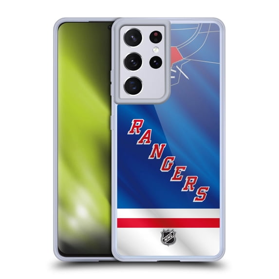 Head Case Designs NHL New York Rangers Jersey Soft Gel Case for Samsung Galaxy S21 Ultra 5G