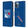 thumbnail image 1 of Head Case Designs Officially Licensed NHL New York Rangers Plain Leather Book Wallet Case Cover Compatible with Apple iPhone 12 / iPhone 12 Pro, 1 of 6