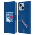 thumbnail image 1 of Head Case Designs Officially Licensed NHL New York Rangers Plain Leather Book Wallet Case Cover Compatible with Apple iPhone 14 Plus, 1 of 6