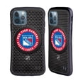 thumbnail image 1 of Head Case Designs Officially Licensed NHL New York Rangers Puck Texture Hybrid Case Compatible with Apple iPhone 12 / iPhone 12 Pro, 1 of 7