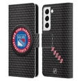 thumbnail image 1 of Head Case Designs Officially Licensed NHL New York Rangers Puck Texture Leather Book Wallet Case Cover Compatible with Samsung Galaxy S22 5G, 1 of 6