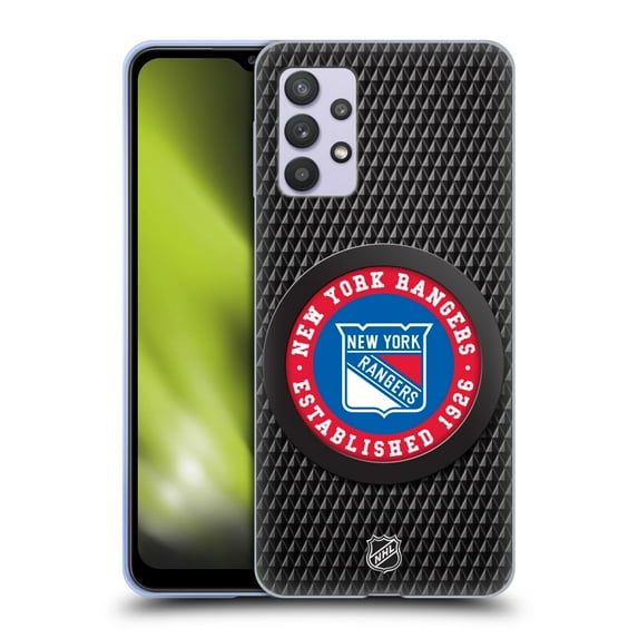 Head Case Designs Officially Licensed NHL New York Rangers Puck Texture Soft Gel Case Compatible with Samsung Galaxy A32 5G / M32 5G (2021)