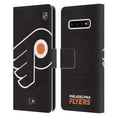 thumbnail image 1 of Head Case Designs Officially Licensed NHL Philadelphia Flyers Oversized Leather Book Wallet Case Cover Compatible with Samsung Galaxy S10+ / S10 Plus, 1 of 6