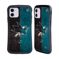thumbnail image 1 of Head Case Designs Officially Licensed NHL San Jose Sharks Half Distressed Hybrid Case Compatible with Apple iPhone 11, 1 of 7
