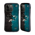 thumbnail image 1 of Head Case Designs Officially Licensed NHL San Jose Sharks Half Distressed Hybrid Case Compatible with Apple iPhone 15 Pro, 1 of 7