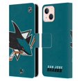 thumbnail image 1 of Head Case Designs Officially Licensed NHL San Jose Sharks Oversized Leather Book Wallet Case Cover Compatible with Apple iPhone 13, 1 of 6