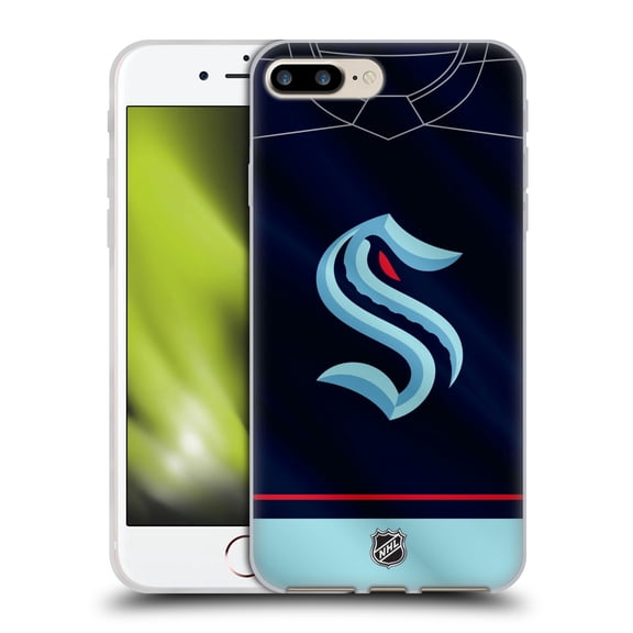 Head Case Designs Officially Licensed NHL Seattle Kraken Jersey Soft Gel Case Compatible with Apple iPhone 7 Plus / iPhone 8 Plus
