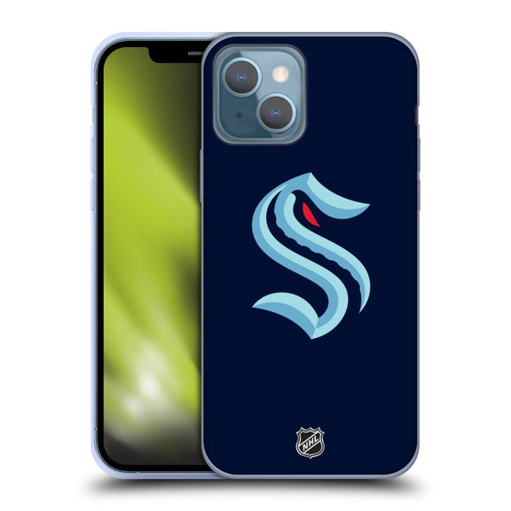 Head Case Designs Officially Licensed NHL Seattle Kraken Plain Soft Gel Case Compatible with Apple iPhone 13