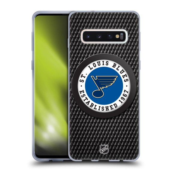 Head Case Designs Officially Licensed NHL St Louis Blues Puck Texture Soft Gel Case Compatible with Samsung Galaxy S10