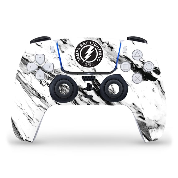 Head Case Designs Officially Licensed NHL Tampa Bay Lightning Marble Vinyl Sticker Skin Decal Cover Compatible with Sony PS5 Sony DualSense Controller