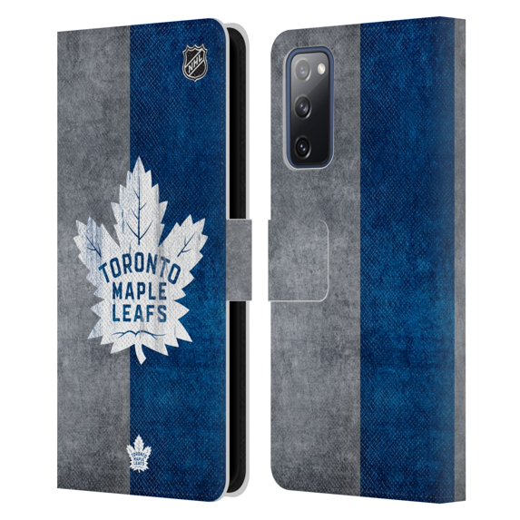 Head Case Designs Officially Licensed NHL Toronto Maple Leafs Half Distressed Leather Book Wallet Case Cover Compatible with Samsung Galaxy S20 FE / 5G
