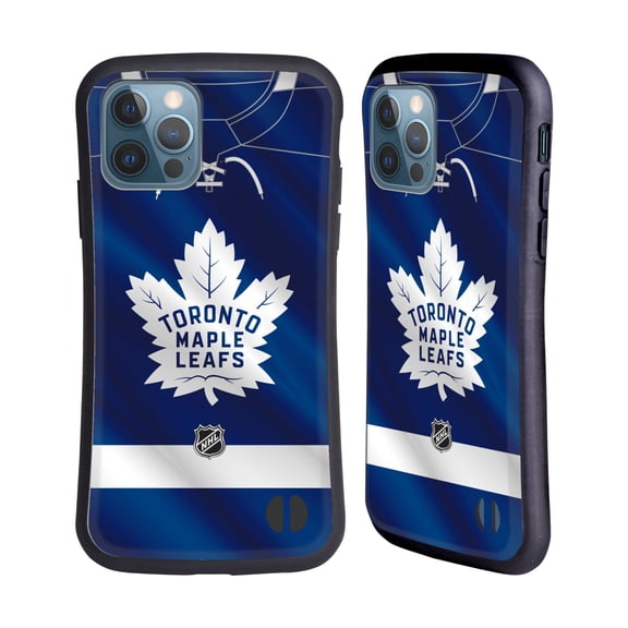 Head Case Designs Officially Licensed NHL Toronto Maple Leafs Jersey Hybrid Case Compatible with Apple iPhone 12 / iPhone 12 Pro