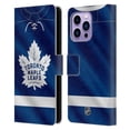 thumbnail image 1 of Head Case Designs Officially Licensed NHL Toronto Maple Leafs Jersey Leather Book Wallet Case Cover Compatible with Apple iPhone 14 Pro Max, 1 of 6