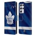 thumbnail image 1 of Head Case Designs Officially Licensed NHL Toronto Maple Leafs Jersey Leather Book Wallet Case Cover Compatible with Samsung Galaxy S21 Ultra 5G, 1 of 6