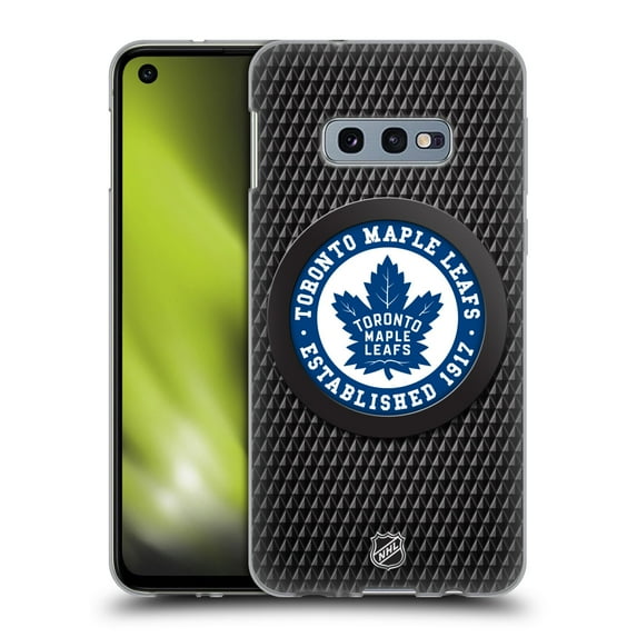 Head Case Designs Officially Licensed NHL Toronto Maple Leafs Puck Texture Soft Gel Case Compatible with Samsung Galaxy S10e