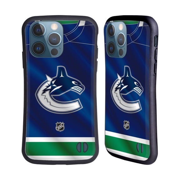 Head Case Designs Officially Licensed NHL Vancouver Canucks Jersey Hybrid Case Compatible with Apple iPhone 13 Pro