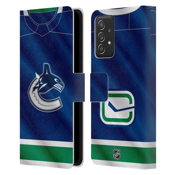 Head Case Designs Officially Licensed NHL Vancouver Canucks Jersey Leather Book Wallet Case Cover Compatible with Samsung Galaxy A52 / A52s / 5G (2021)