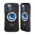 thumbnail image 1 of Head Case Designs Officially Licensed NHL Vancouver Canucks Puck Texture Hybrid Case Compatible with Apple iPhone 12 / iPhone 12 Pro, 1 of 7