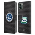 thumbnail image 1 of Head Case Designs Officially Licensed NHL Vancouver Canucks Puck Texture Leather Book Wallet Case Cover Compatible with Apple iPhone 11 Pro Max, 1 of 6