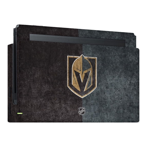Head Case Designs Officially Licensed NHL Vegas Golden Knights Half Distressed Vinyl Sticker Skin Decal Cover Compatible with Nintendo Switch Console & Dock