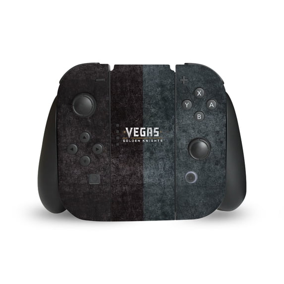 Head Case Designs Officially Licensed NHL Vegas Golden Knights Half Distressed Vinyl Sticker Skin Decal Cover Compatible with Nintendo Switch Joy Controller