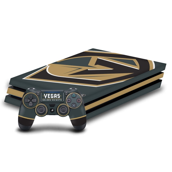 Head Case Designs Officially Licensed NHL Vegas Golden Knights Oversized Vinyl Sticker Skin Decal Cover Compatible with Sony PS4 Pro Bundle