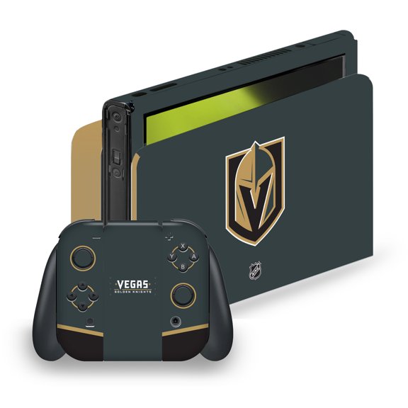 Head Case Designs Officially Licensed NHL Vegas Golden Knights Plain Vinyl Sticker Skin Decal Cover Compatible with Nintendo Switch OLED