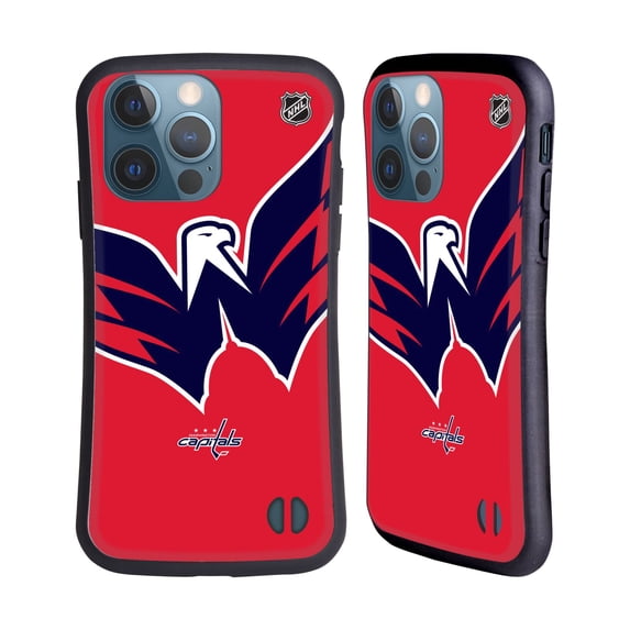 Head Case Designs Officially Licensed NHL Washington Capitals Oversized Hybrid Case Compatible with Apple iPhone 13 Pro