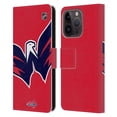thumbnail image 1 of Head Case Designs Officially Licensed NHL Washington Capitals Oversized Leather Book Wallet Case Cover Compatible with Apple iPhone 15 Pro, 1 of 6