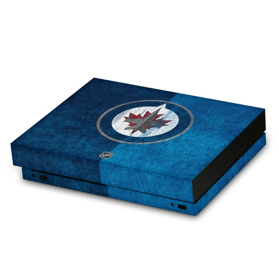 Head Case Designs Officially Licensed NHL Winnipeg Jets Half Distressed Vinyl Sticker Skin Decal Cover Compatible with Microsoft Xbox One X Console