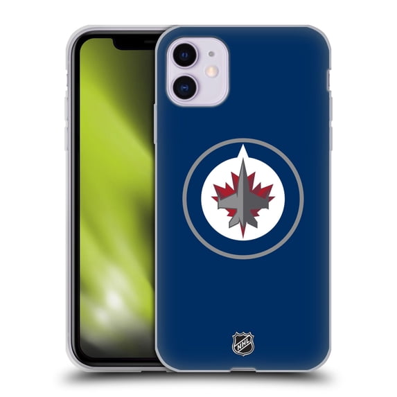 Head Case Designs Officially Licensed NHL Winnipeg Jets Plain Soft Gel Case Compatible with Apple iPhone 11