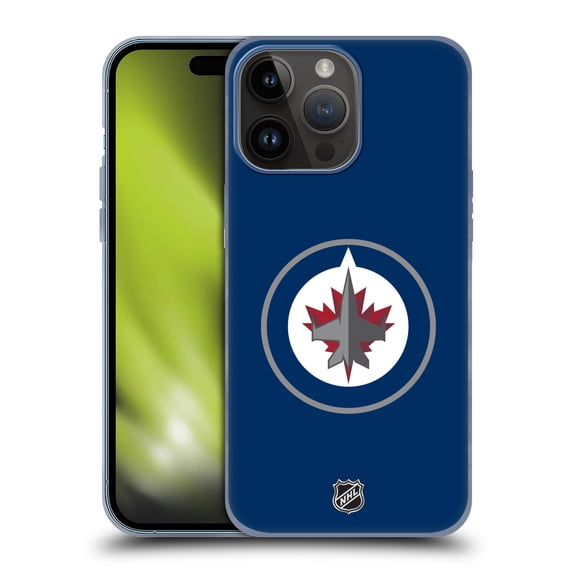 Head Case Designs Officially Licensed NHL Winnipeg Jets Plain Soft Gel Case Compatible with Apple iPhone 15 Pro Max