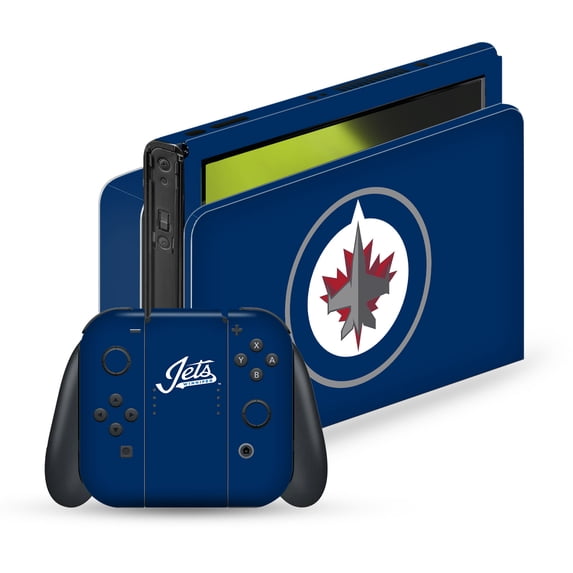 Head Case Designs Officially Licensed NHL Winnipeg Jets Plain Vinyl Sticker Skin Decal Cover Compatible with Nintendo Switch OLED