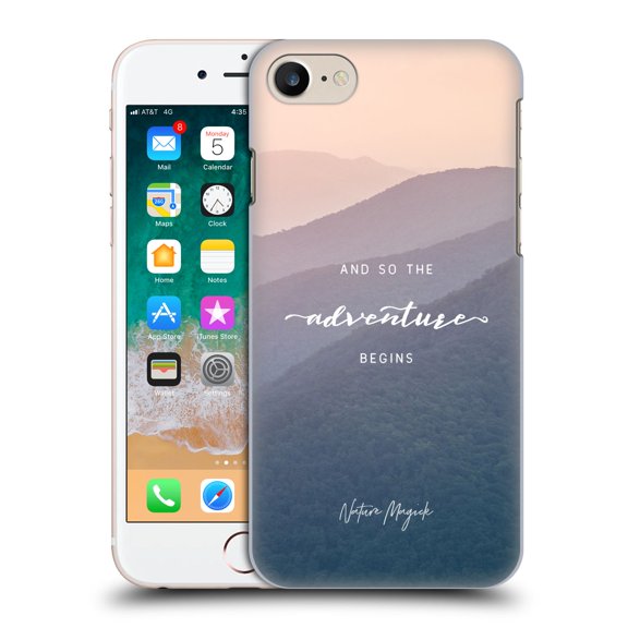 Head Case Designs Officially Licensed Nature Magick So The Adventure Begins Quote Mountains Hard Back Case Compatible with Apple iPhone 7 / 8 / SE 2020 & 2022