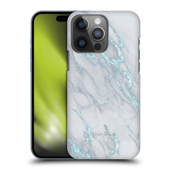Head Case Designs Officially Licensed Nature Magick Marble Metallics Blue Hard Back Case Compatible with Apple iPhone 14 Pro