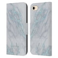 thumbnail image 1 of Head Case Designs Officially Licensed Nature Magick Marble Metallics Blue Leather Book Wallet Case Cover Compatible with Apple iPhone 7 / 8 / SE 2020 & 2022, 1 of 6