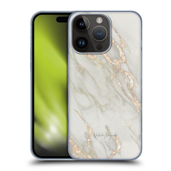 Head Case Designs Officially Licensed Nature Magick Marble Metallics Gold Hard Back Case Compatible with Apple iPhone 15 Pro