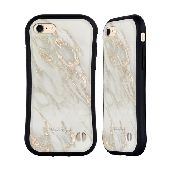 Head Case Designs Officially Licensed Nature Magick Marble Metallics Gold Hybrid Case Compatible with Apple iPhone 7 / 8 / SE 2020 & 2022