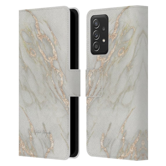 Head Case Designs Officially Licensed Nature Magick Marble Metallics Gold Leather Book Wallet Case Cover Compatible with Samsung Galaxy A52 / A52s / 5G (2021)
