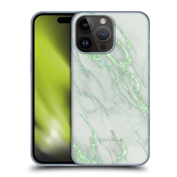 Head Case Designs Officially Licensed Nature Magick Marble Metallics Green Hard Back Case Compatible with Apple iPhone 15 Pro Max
