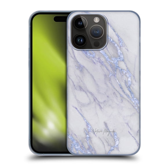 Head Case Designs Officially Licensed Nature Magick Marble Metallics Indigo Hard Back Case Compatible with Apple iPhone 15 Pro Max