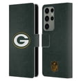 thumbnail image 1 of Head Case Designs NFL Green Bay Packers Logo Football Leather Book Wallet Case Cover For Samsung Galaxy S23 Ultra 5G, 1 of 6