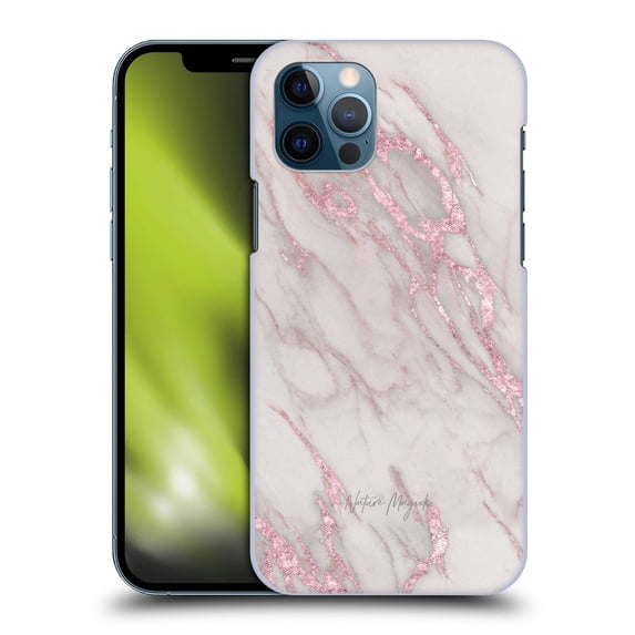 Head Case Designs Officially Licensed Nature Magick Marble Metallics Pink Hard Back Case Compatible with Apple iPhone 12 / iPhone 12 Pro