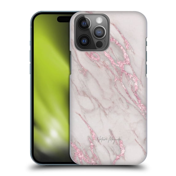 Head Case Designs Officially Licensed Nature Magick Marble Metallics Pink Hard Back Case Compatible with Apple iPhone 14 Pro Max