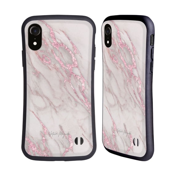 Head Case Designs Officially Licensed Nature Magick Marble Metallics Pink Hybrid Case Compatible with Apple iPhone XR