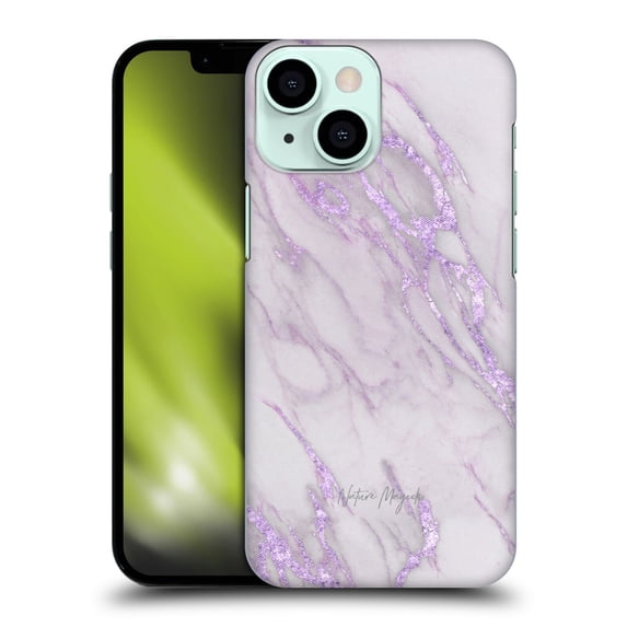 Head Case Designs Officially Licensed Nature Magick Marble Metallics Purple Hard Back Case Compatible with Apple iPhone 13 Mini