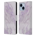 thumbnail image 1 of Head Case Designs Officially Licensed Nature Magick Marble Metallics Purple Leather Book Wallet Case Cover Compatible with Apple iPhone 14 Plus, 1 of 6