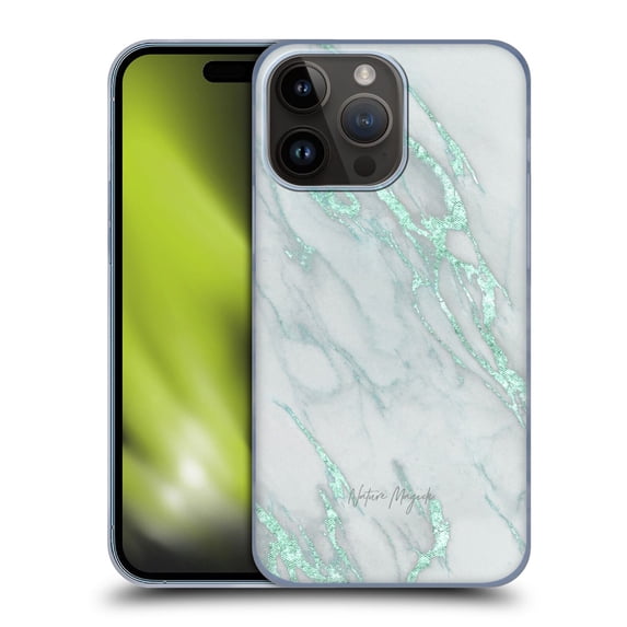 Head Case Designs Officially Licensed Nature Magick Marble Metallics Teal Hard Back Case Compatible with Apple iPhone 15 Pro Max