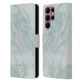 thumbnail image 1 of Head Case Designs Officially Licensed Nature Magick Marble Metallics Teal Leather Book Wallet Case Cover Compatible with Samsung Galaxy S22 Ultra 5G, 1 of 6